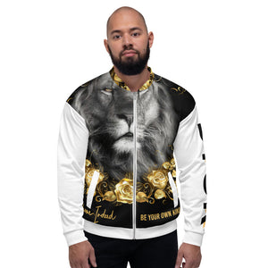 Unisex Handsome Indeed Rose Gold Lion Bomber Jacket