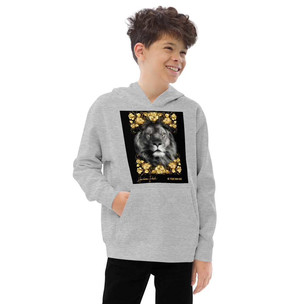 Handsome Indeed Rose Gold Lion Kids fleece hoodie