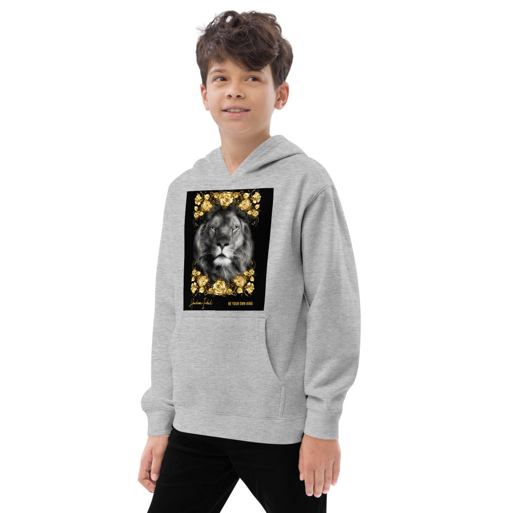 Handsome Indeed Rose Gold Lion Kids fleece hoodie