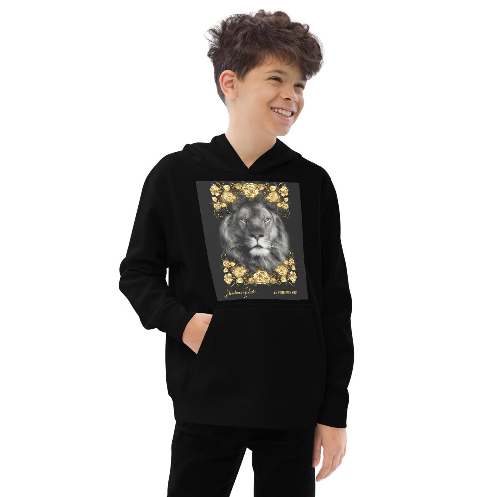 Handsome Indeed Rose Gold Lion Kids fleece hoodie