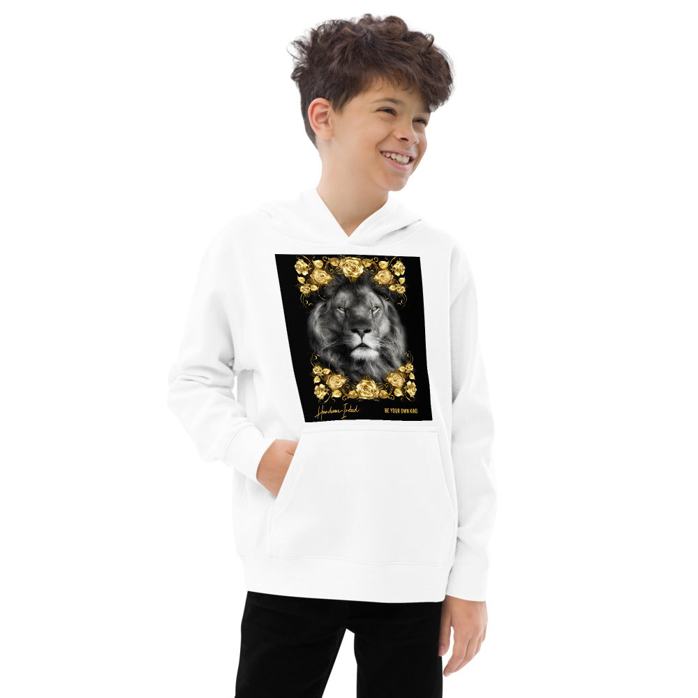 Handsome Indeed Rose Gold Lion Kids fleece hoodie