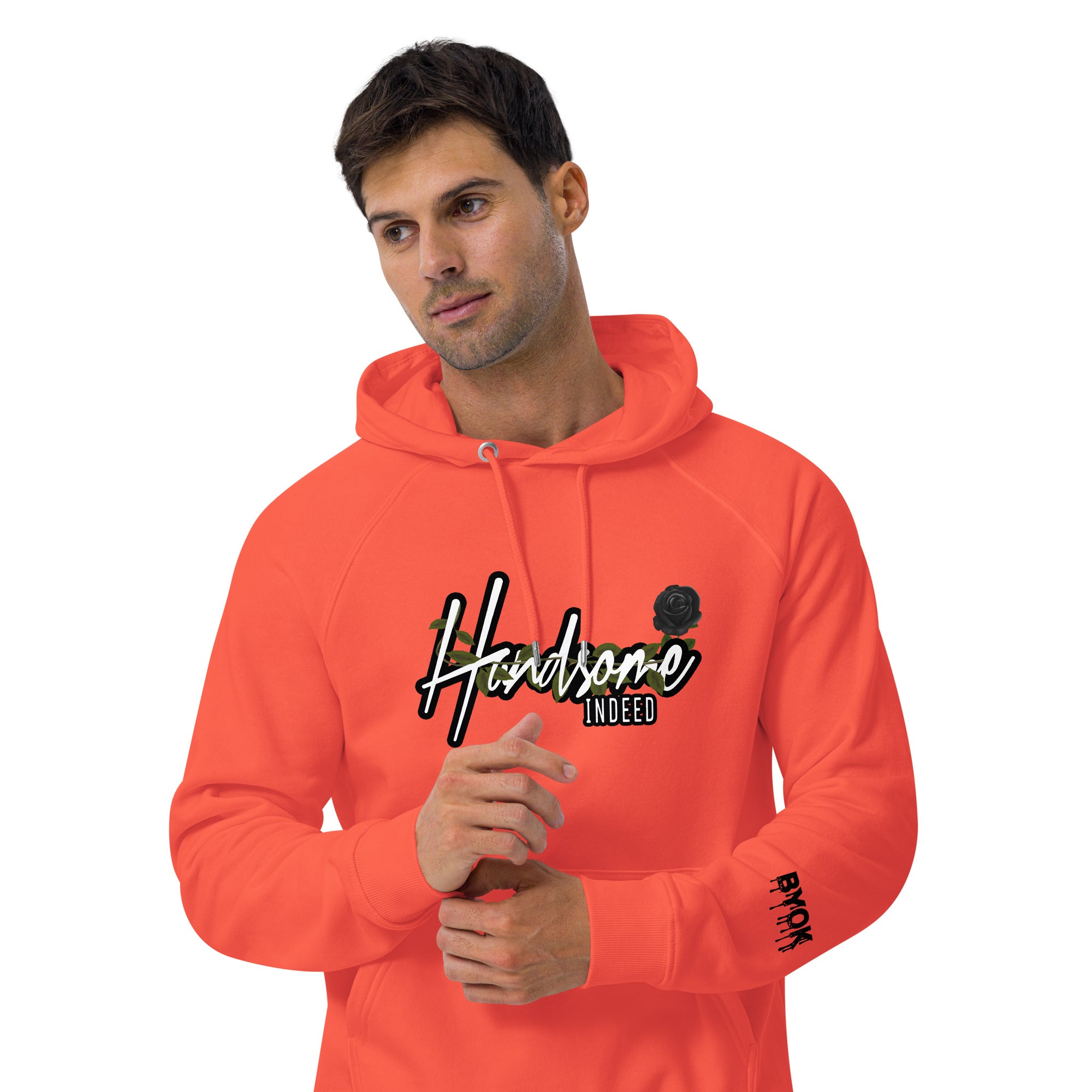 Handsome Indeed With In Unisex eco raglan hoodie