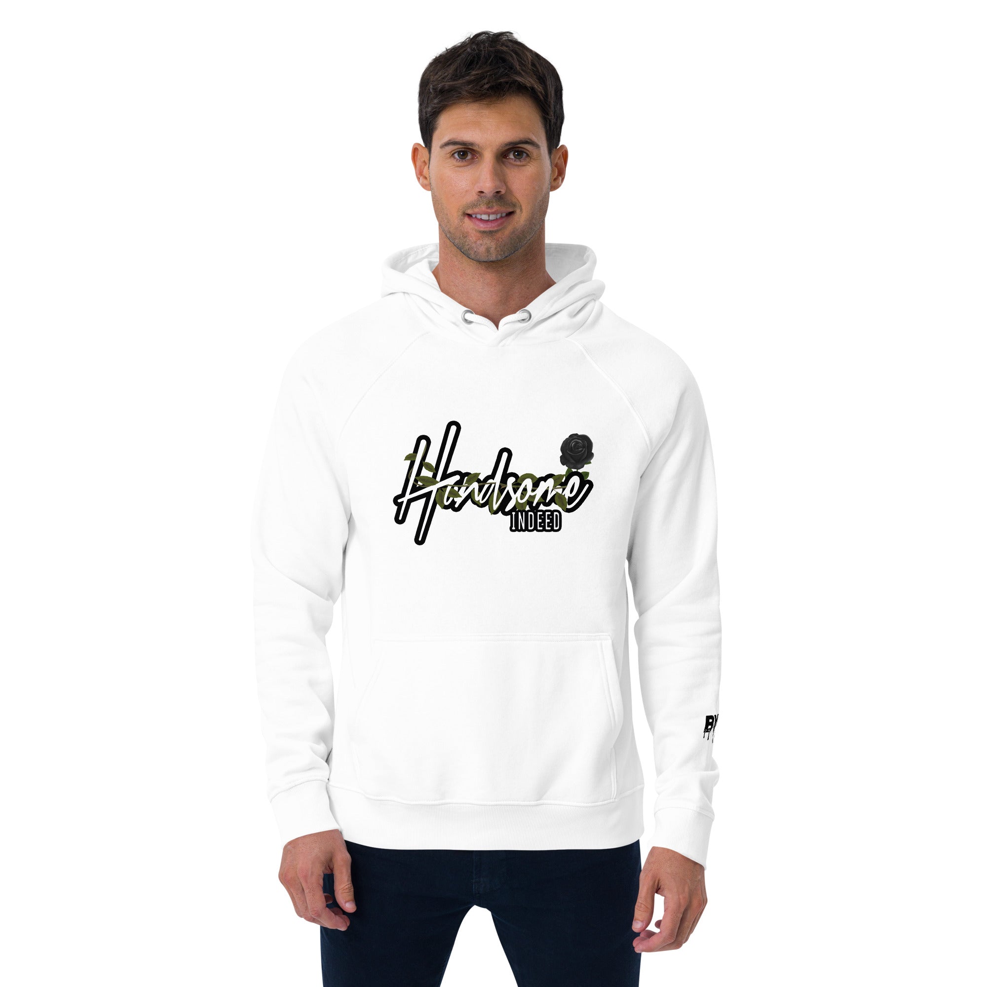 Handsome Indeed With In Unisex eco raglan hoodie