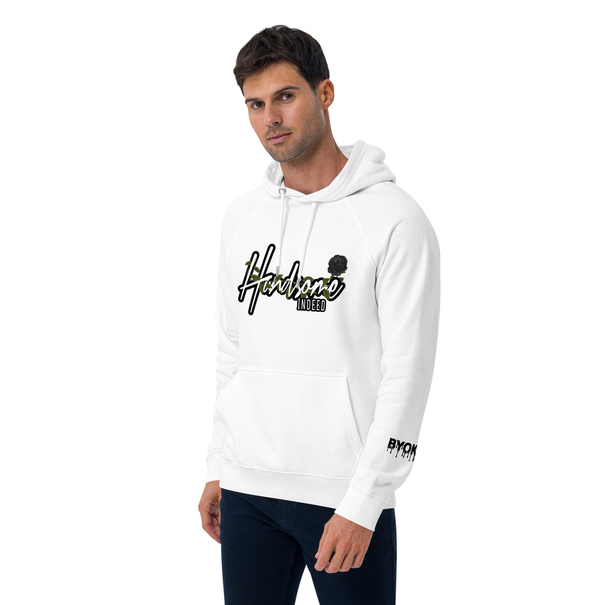 Handsome Indeed With In Unisex eco raglan hoodie