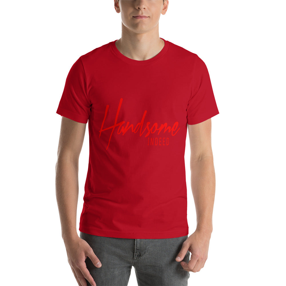 Handsome Indeed Red-Short-Sleeve Unisex T-Shirt