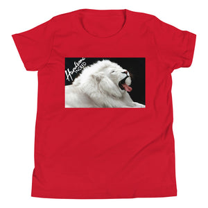 Handsome Indeed White Lion Youth Short Sleeve T-Shirt