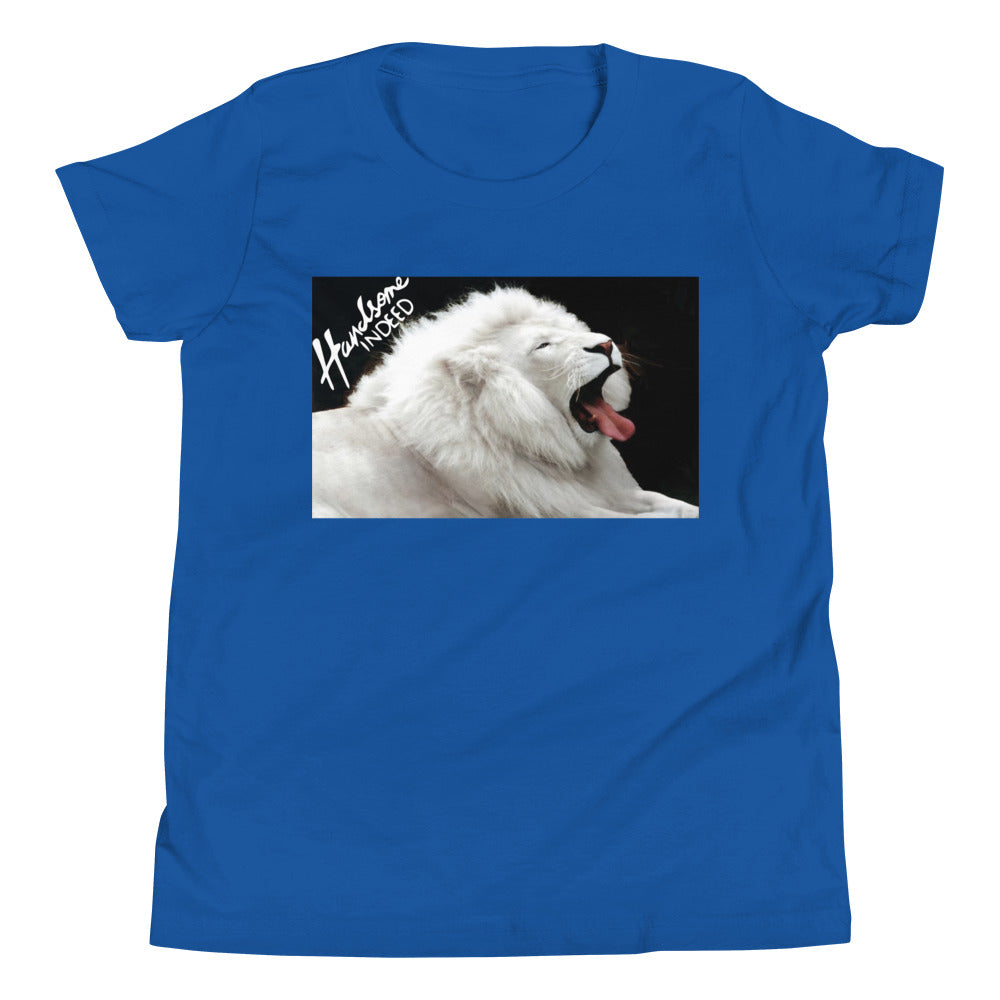 Handsome Indeed White Lion Youth Short Sleeve T-Shirt