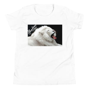 Handsome Indeed White Lion Youth Short Sleeve T-Shirt